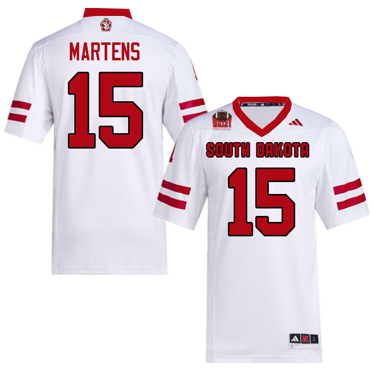 South Dakota Coyotes #15 Jack Martens College Football Jerseys,Uniforms-White